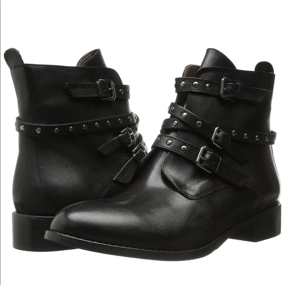 Bela Vita Black Leather Ankle Boot